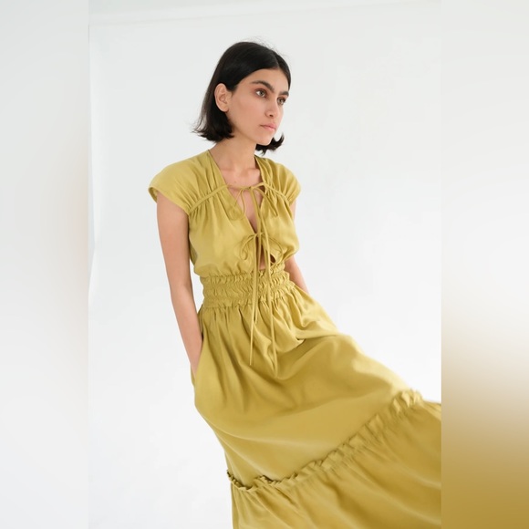 🫒Winona🫒 Boho Dress / Olive / Size L - Picture 3 of 11